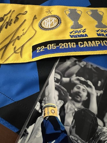 MAGLIA INTER 2020/21 MATCH 19 SCUDETTO PALLONE PRO Fascia TRIPLETE ZANETTI COA - Foto 4 di 24