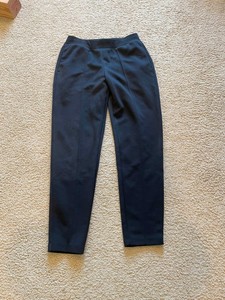 black knit pants with pockets