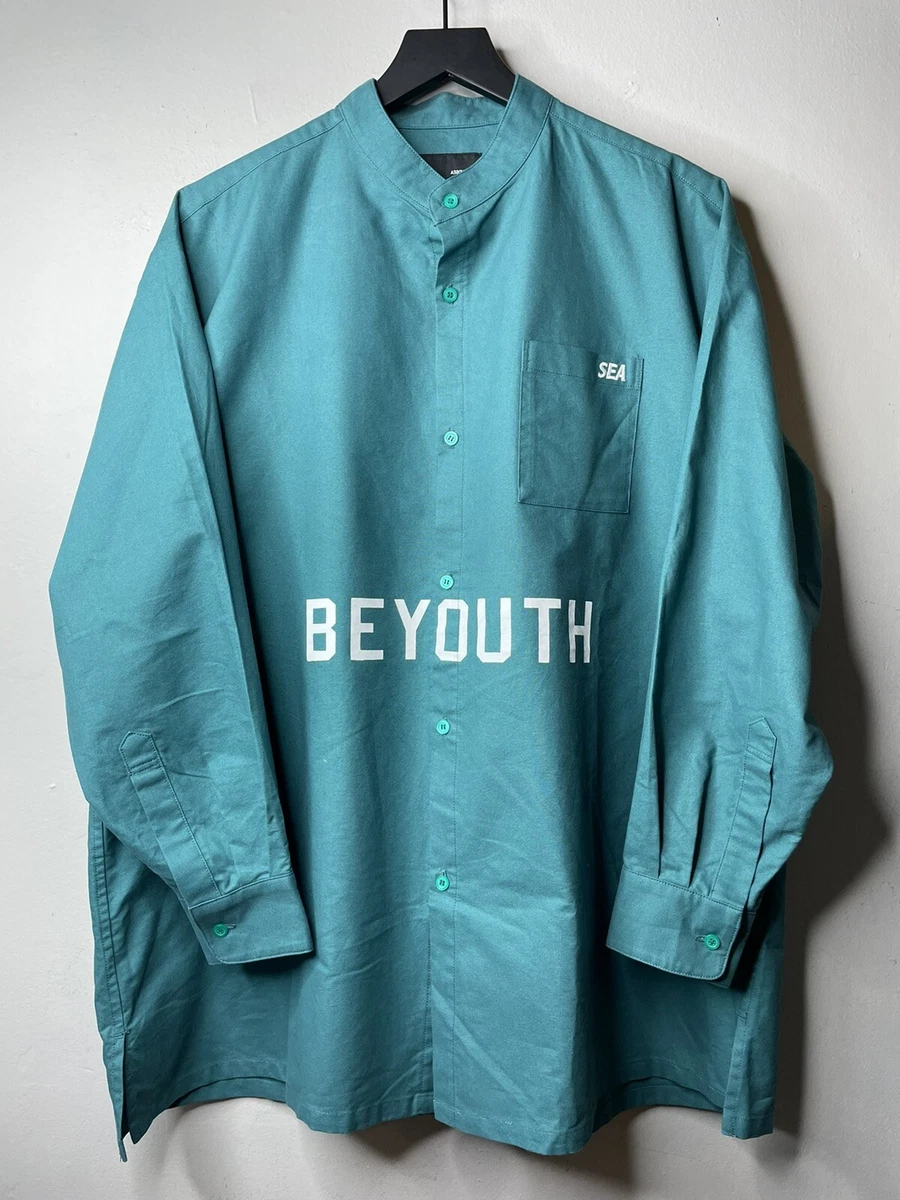 WindAndSea Shirt Adult One Size Blue Henley Streetwear Japan BeYouth BYT SEA Men