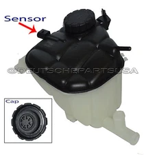 Mercedes 1645000049 Coolant Reservoir Overflow Expansion Tank + Cap + Sensor SET