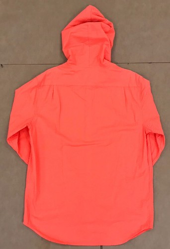SS15 SUPREME HOODED SEERSUCKER BUTTON UP SHIRT CORAL PEACH SZ XL (#35 - Picture 2 of 3