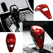Gloss Red Real Carbon Fiber Gear Shift Knob Cover Fits 20-23 F44 F40 M235i GC