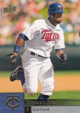 DENARD SPAN /99 UPPER DECK UD GOLD MINNESOTA TWINS #743 2009 09