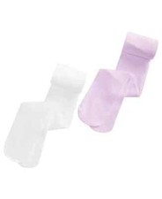 Trimfit Girls 2-Pk. Opaque Tights Pink Ivory Size 8-10