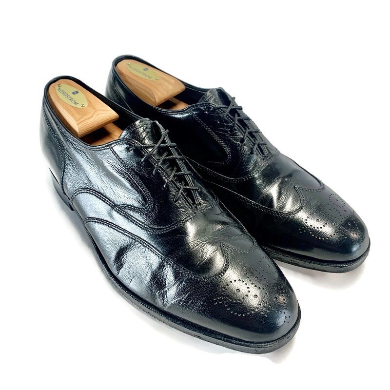 The Florsheim Shoe Men\'s Black Leather Lace-up Wingtip Oxford Dress Shoe Sz.12 Florsheim Imperial Wingtip 5 Nail V-Cleat Men main image 4