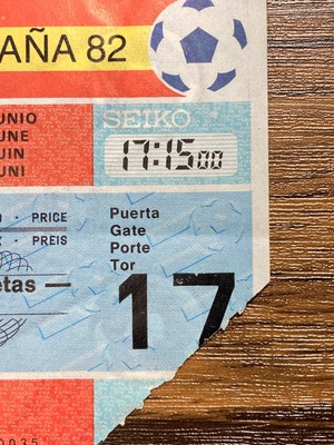 FIFA World Cup 1982 Spain Ticket Stub - Match #8 England France