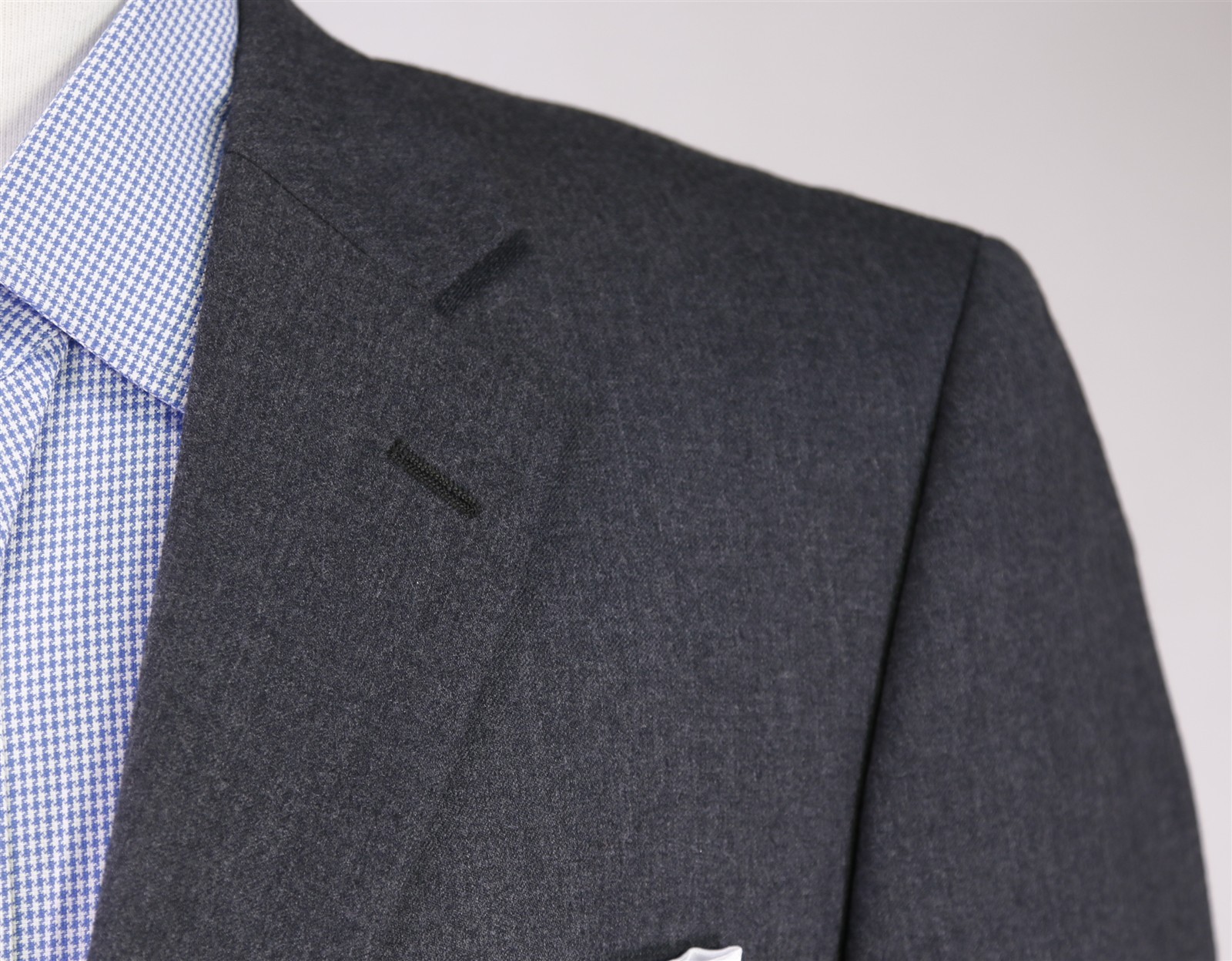 Chester Barrie Solid Gray 2-Btn Wool Blazer Jacke… - image 4