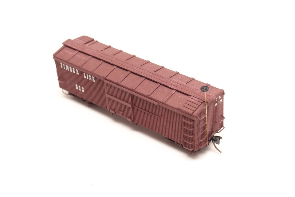 HON3 WOOD LABELLE BUILT BOX CAR KIT TIMBER LINE READY TO RUN + BRASS ...