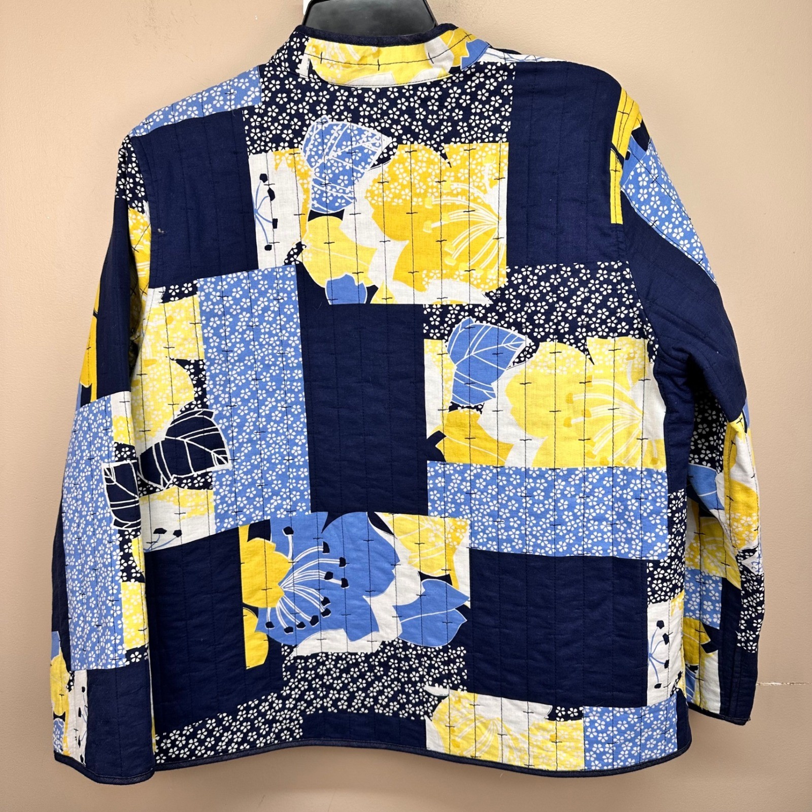 Alfred Dunner Petite Quilted Patchwork Jacket Blu… - image 2