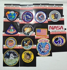 14 NASA Space Shuttle Patches  Apollo Challenger NASA Logo American Flag Vintage
