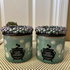 Bath BodyWorks Candy Apple Cauldron 3-wick Candle x2