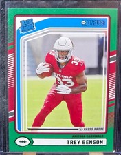 2024 Panini Donruss Rated Rookie Trey Benson #326 Green Press Proof (RC)