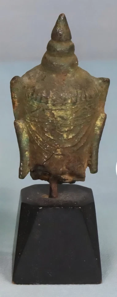 Busto de bronce tailandés del siglo XVII de Buda Foto 3 de 4