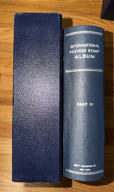 Scott International Stamp Binder & Slip Case Part IV All Pages & Many Stamps.