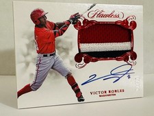 🔥2018 Panini Flawless Rookie Ruby Red 2/20 Victor Robles Patch Auto Nationals ⚾