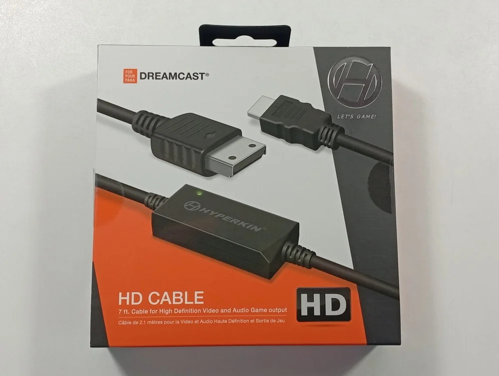 Câble HDTV Hyperkin Dreamcast convertisseur HDMI 720p commutable