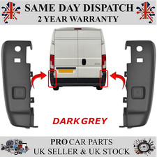 2X REAR BUMPER CORNER END LEFT AND RIGHT DARK GREY FOR FIAT DUCATO 2006 ON