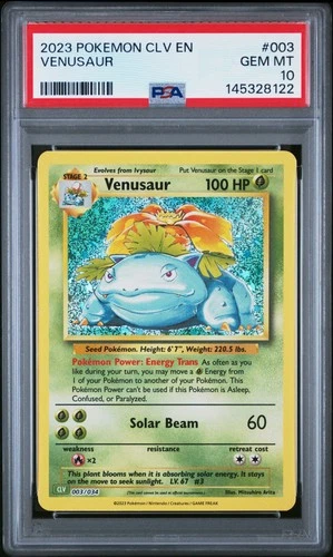 2023 POKEMON CLASSIC VENUSAUR & LUGIA EX DECK #003 VENUSAUR PSA 10