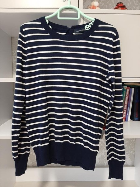 Women French Connection Sweater Navy Cotton 36 / S #8KLX