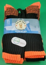 Polar Heat Nanuuq Men's Winter Boot Socks 6 Pairs  - Shoe Size 7-12