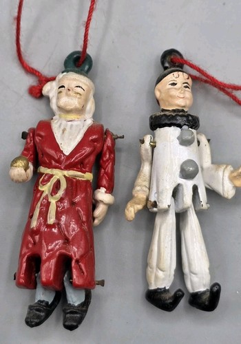 (9) Abt. 56 kleine Borten Zinn handbemalt gelenkig Weihnachtsschmuck - Bild 5 von 8