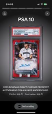 2025 BOWMAN DRAFT 1ST 5/5 RED CHROME PROSPECT AUTO KADE ANDERSON LAVA #CPA-KA
