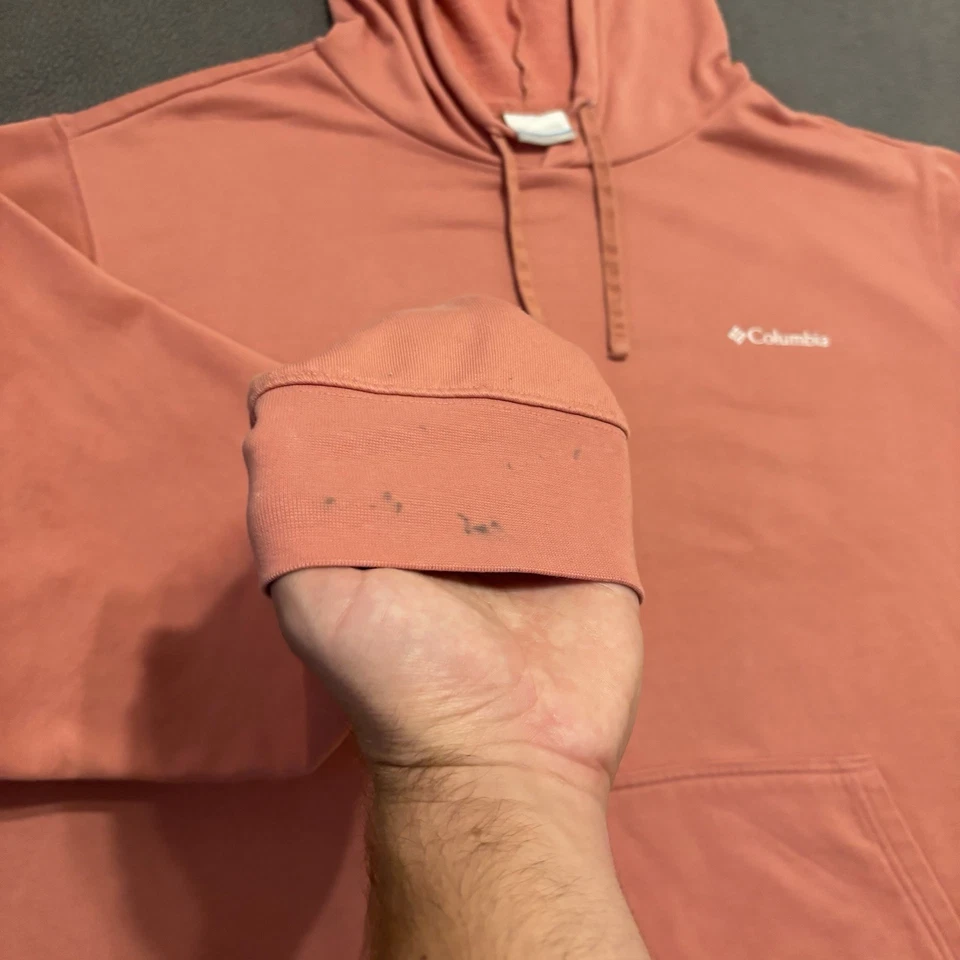 Moletom com capuz Columbia Viewmont II masculino logotipo gráfico 2XL rosa LEIA POR FAVOR - Imagem 4 de 4