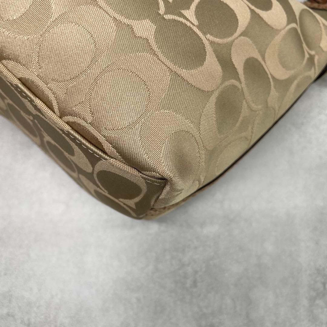 Coach Canvas Leather Python-Embossed Shoulder Bag… - image 8