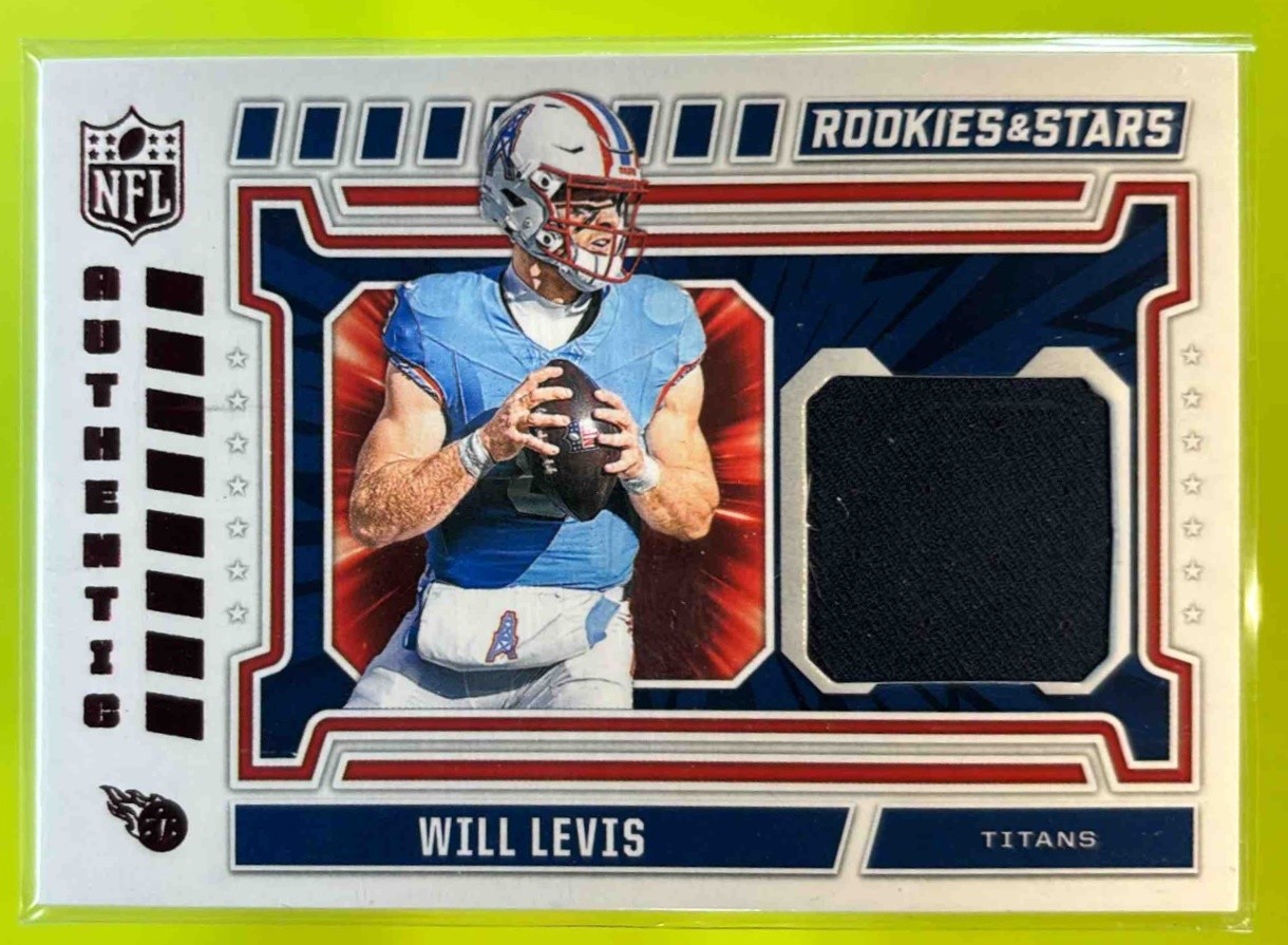 2024 Rookies & Stars Will Levis NFL Authentic #NA-WLS MEM Tennessee Titans