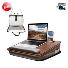 Lap Desk with Cushion  Storage, Fits 15.6" Laptop, Portable Lap Table for Home