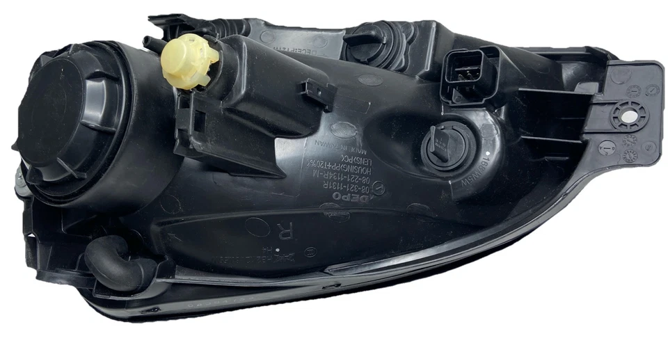 Faro Depo 321-1131R-AS2, Rh, carcasa negra, lente transparente para 05-09 Hyundai Tu Foto 4 de 4