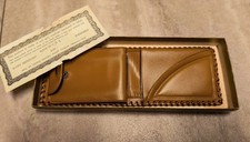 Vtg Centra Leather Goods Leather/vinyl brown wallet Miracle-Hyde