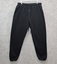Essentials Fear of God Black Sweatpants Cuffed Joggers Medium