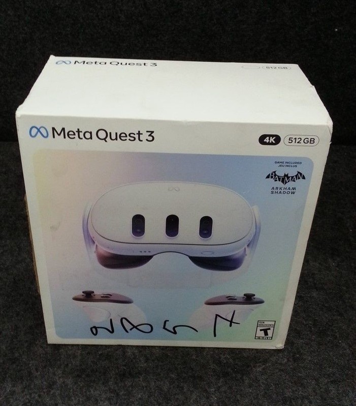 META SK-1000189-01 Quest 3 VR Headset Batman: Arkham Shadow 512GB White