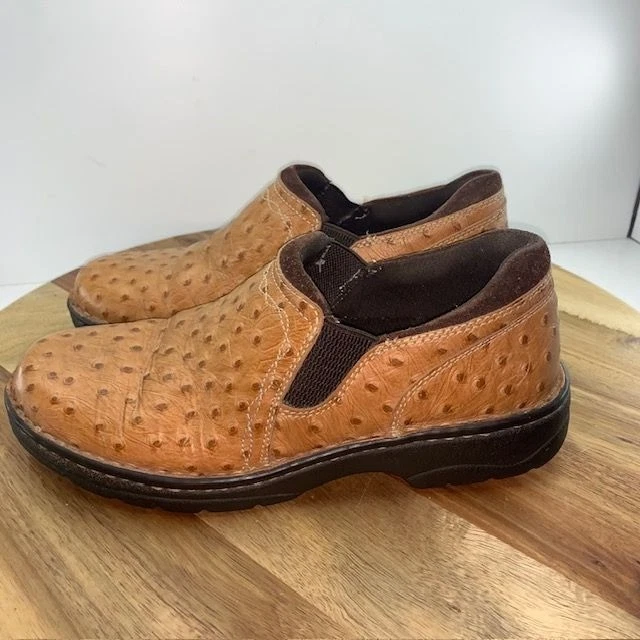 Zapatos sin cordones ARIAT Real Ostrich Performance coñac para mujer talla 9B EE. UU. Foto 2 de 4