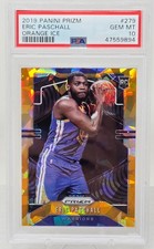 2019 Prizm ERIC PASCHALL Orange Ice Refractor Rookie Card PSA 10 Gem Mint. rookie card picture