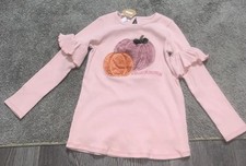 Mud Pie Size Top 4T-5T  Girls Shirt Mudpie Pumpkin Patch Fall Pink NEW NWT