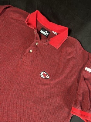 Vintage KC Chiefs Shirt Lrg Mens 100% Cotton NFL Apparel Puma Kansas City Polo