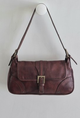 Vintage I Medici Firenze Mahogany Italian Leather Medium Hobo Tote/Shoulder Bag 