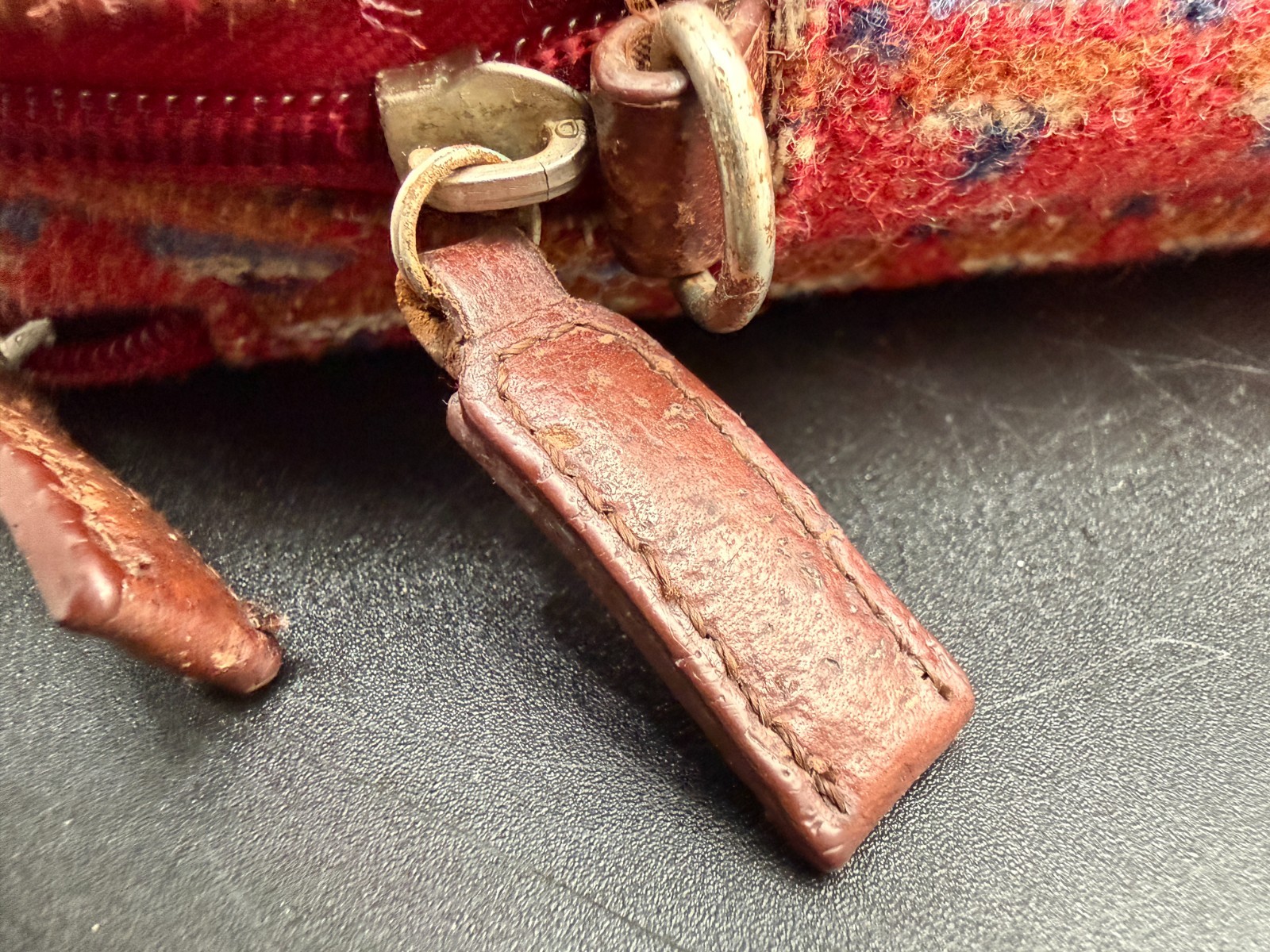 Pendleton Crossbody Wool Leather Native Red Patte… - image 9