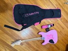 Rare 2005 Fender Hello kitty Squire Guitar,  Strap, Headphone Amp, Gigbag — photo 2