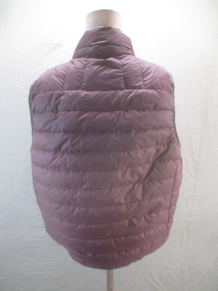 Chaleco acolchado Hawke&Co Sport talla L para mujer marrón plumón de pato cremallera completa bolsillos 408 Foto 4 de 4