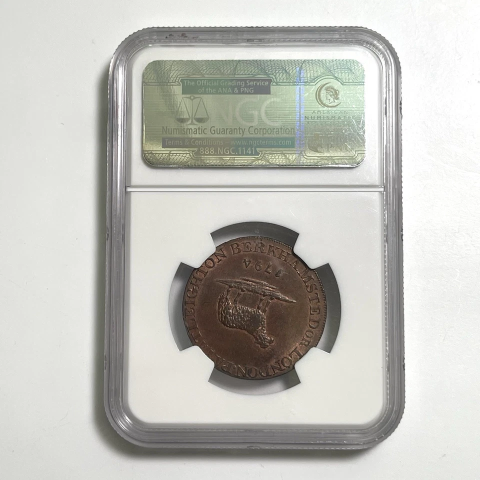 1794 NGC MS63BN Halfpenny Token Lace Manufactory Leighton Berkhamsted Or London - Image 4 of 4