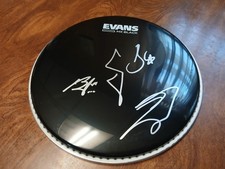 Shinedown autographed Black Evans Drumhead wi...
