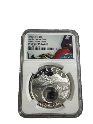 ALASKA 1 Oz .999 Silver MESA GRANDE TREASURES OF THE US NATIVE PF 70 Ultra Cameo