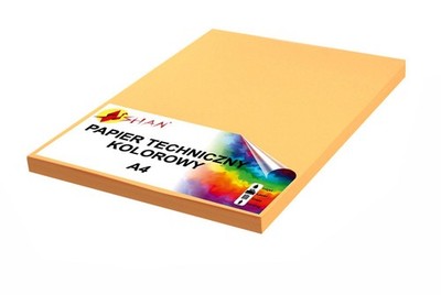 Technisches Papier A4 160g gelb chamois 50 Blatt
