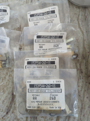 Lot Of 7 Kaba Ilco 15395AA-26D-OB Lockset Cylinder Satin Chrome Keyway