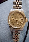 VINTAGE LADIES ROLEX DATEJUST 69173 AUTOMATIC WRISTWATCH 18K YELLOW GOLD SS
