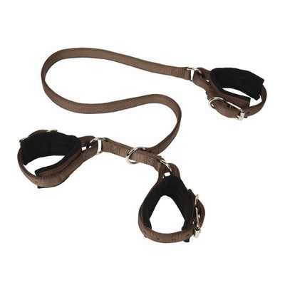 Weaver Equine 3-Way Brown Horse Hobble, Felt Lined Nylon, Nickel Hardware