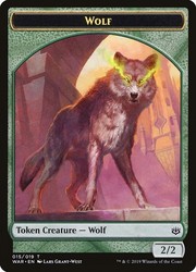 Wolf Token #15 War of the Spark MTG